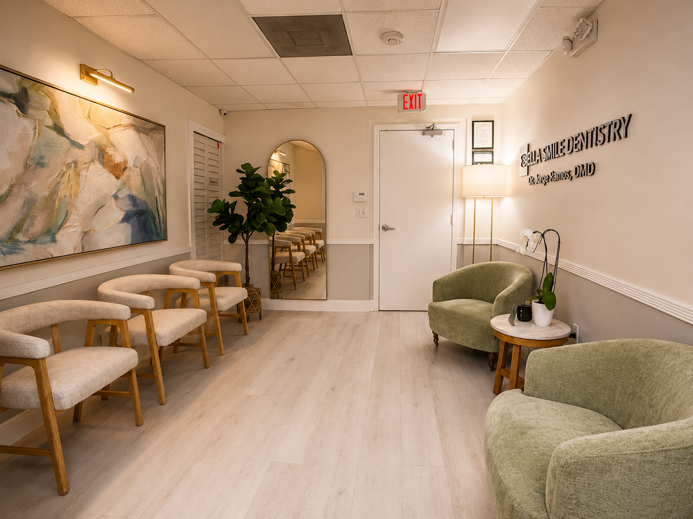 Bella Smile Dentistry reception and waiting area