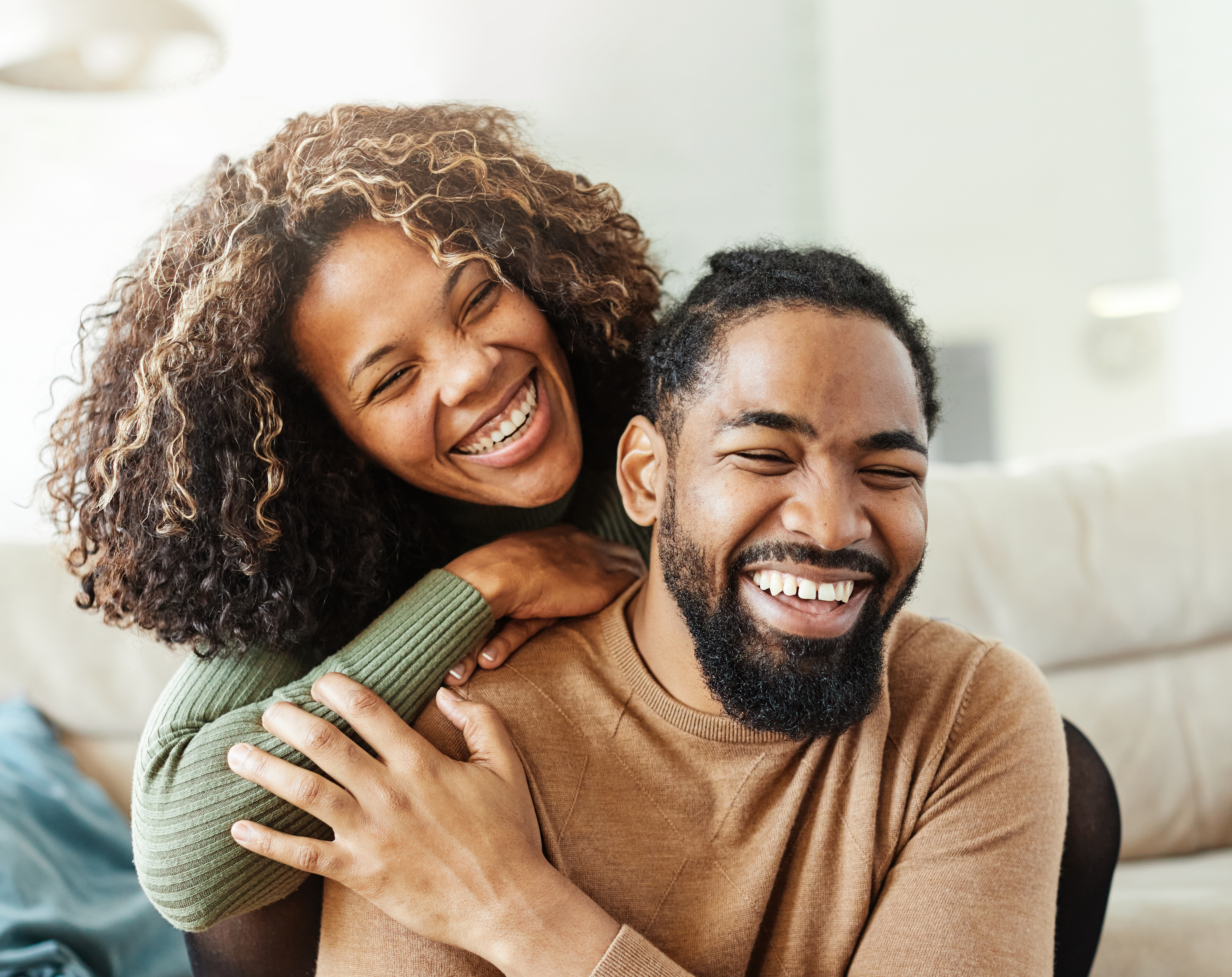 A smiling couple